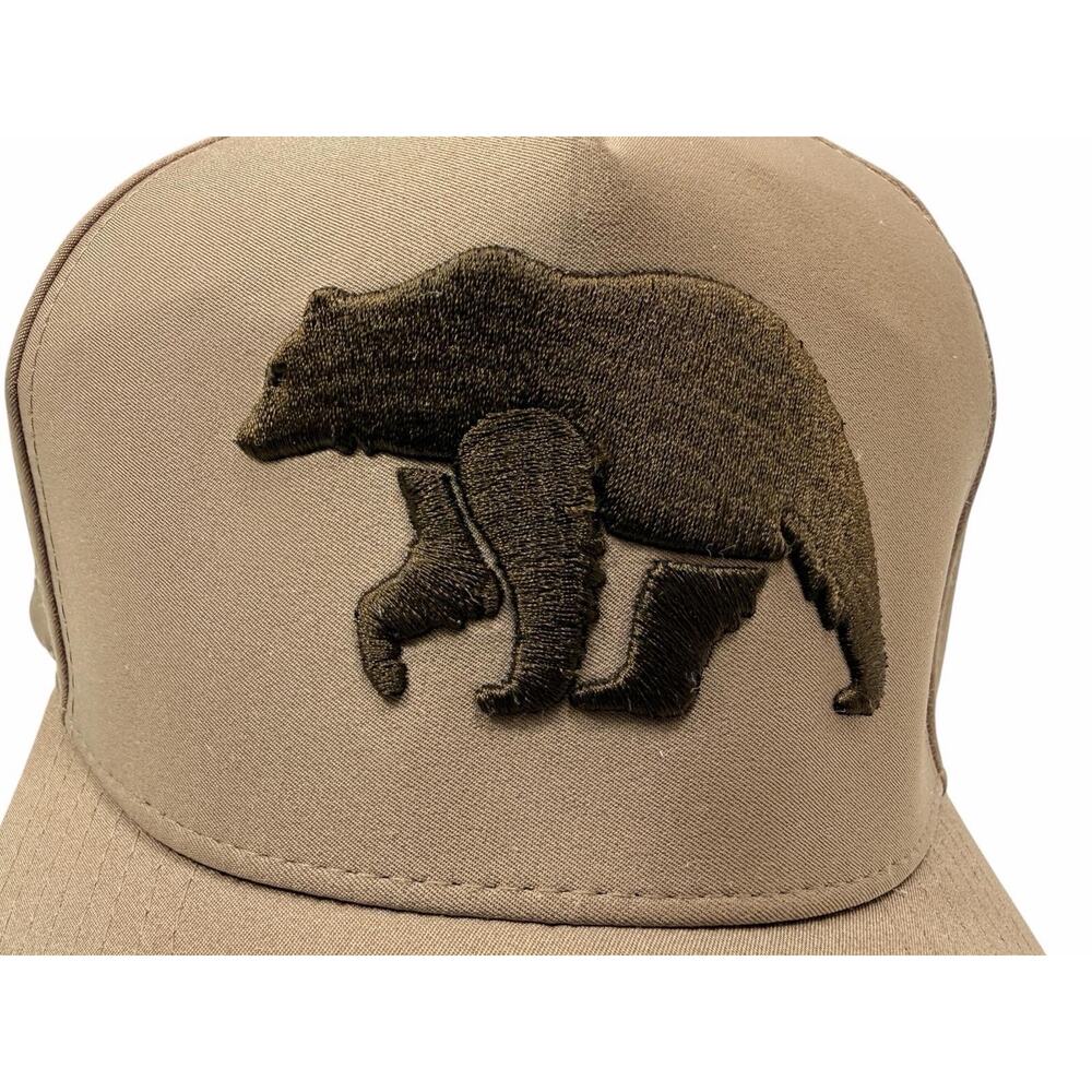 Wrangler Hershey Bears Hockey Cap Tan Brown Embroidered Bear Snapback Hat - Picture 5 of 7